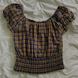 aeropostale checkered crop top